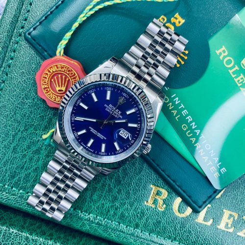 Rolex Datejust Blue Dial Oyster Perpetual Automatic Stainless Steel Chain Men’s Watch